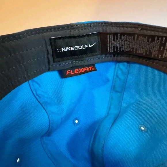 Nike FlexFit Golf Hat - blue and black, OSFM - Picture 6 of 6